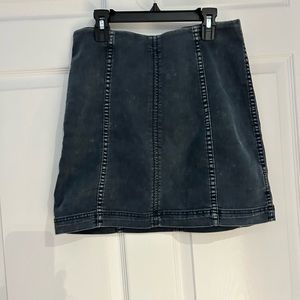 Free People black Jean skirt size 8